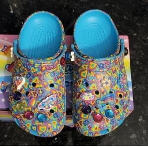 CROCS Lisa Frank Limited Edition Crocs with Jibbitz New in Box Sz J6